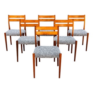 Restored 1970s Solid Teak Scandinavian Dining Chairs by Svegards For Sale