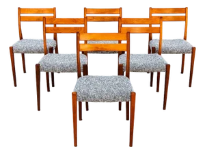 Restored 1970s Solid Teak Scandinavian Dining Chairs by Svegards