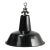 1950s Vintage Dutch Industrial Black Enamel Hanging Lamp For Sale - Image 5 of 5