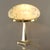 Blue Art Deco Brass Table Lamp with Mottled Glass Shade by Geb Kunstglas, Berlin, 1925 For Sale - Image 8 of 15