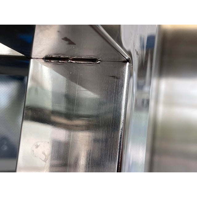 Mid 20th Century MCM Chrome and Glass Coffee Table, Milo Baughman Style, Mid Century Modern For Sale - Image 5 of 12