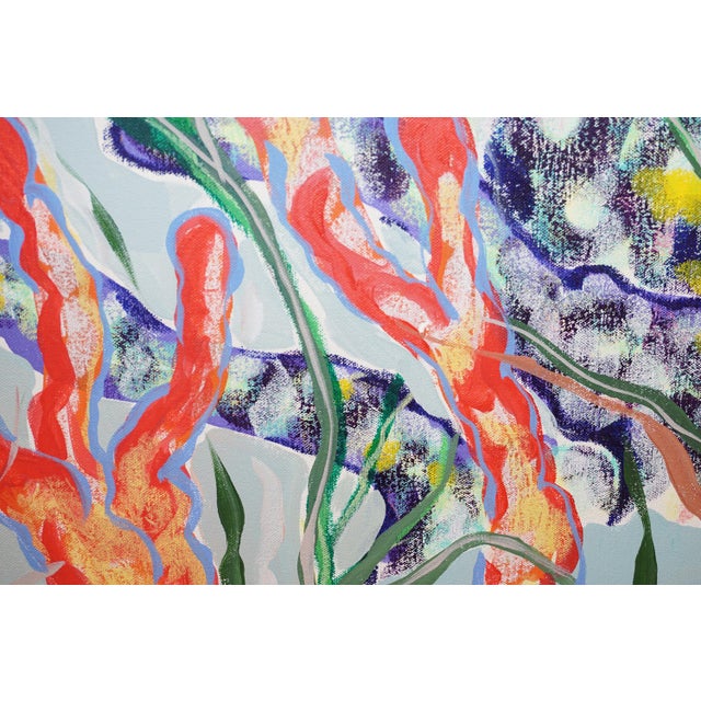 2020s 2026, Naturalistic Style Painting on Canvas of Modern Marina, Caribbean Corals by Romina Milano For Sale - Image 5 of 9