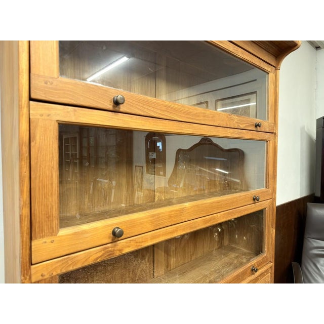 Brown English Bookcase in Teak from Globe Wernicke For Sale - Image 8 of 11