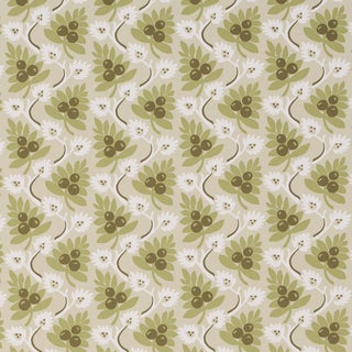 SAMPLE - Schumacher Custis Orchard Wallpaper In Leaf For Sale