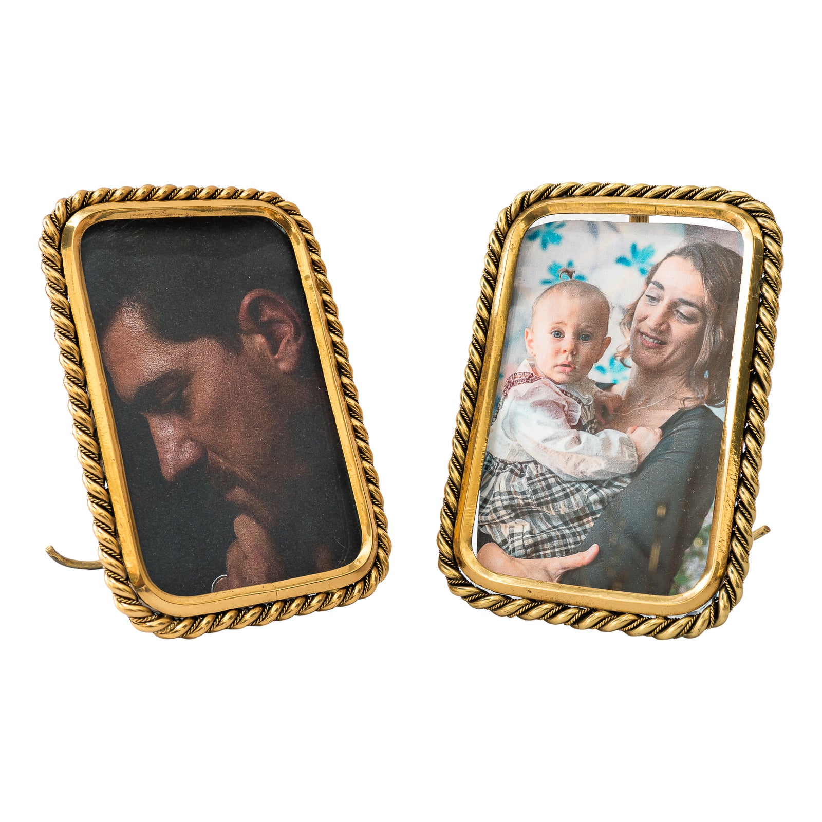 Art Deco Small Glass Picture Frames, 1920s, Set of 2 | Chairish