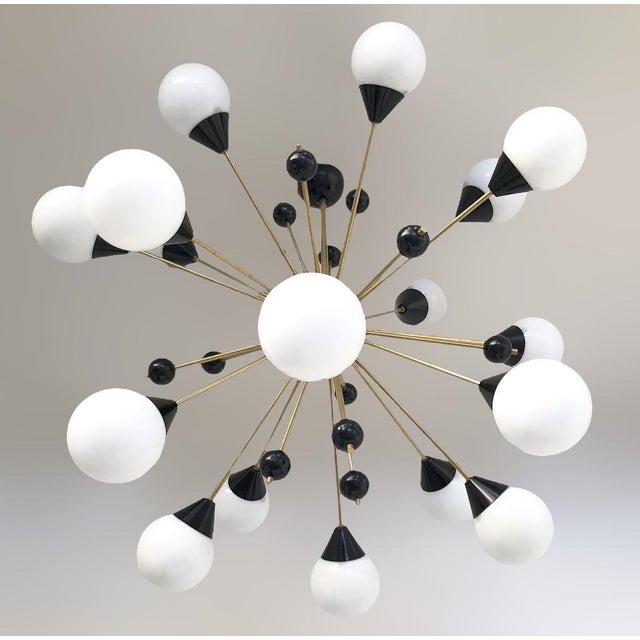 Italian 21st Century Matte White Murano Nebula Sputnik Chandelier by Fabio LTD For Sale - Image 3 of 7