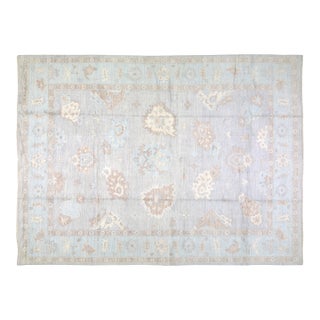 Contemporary Oushak Hand Knotted Wool Rug,10'X14' For Sale