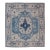 Vintage Turkish Oushak Rug With Dark and Light Blue in Medallion Design For Sale