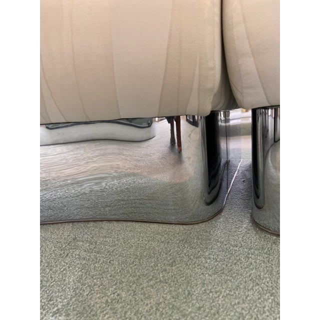 Serpentine Sectional Sofa With Chrome Base | by Milo Baughman for Thayer Coggin For Sale - Image 12 of 12