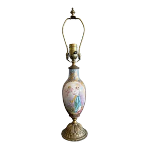 19th Century French Sevres Porcelain Table Lamp Signed