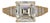 3Ct Lab Diamond Ring With Lab Diamond Accents: Solid 14k Gold, Asscher Cut 8mm, Size 6.75 For Sale