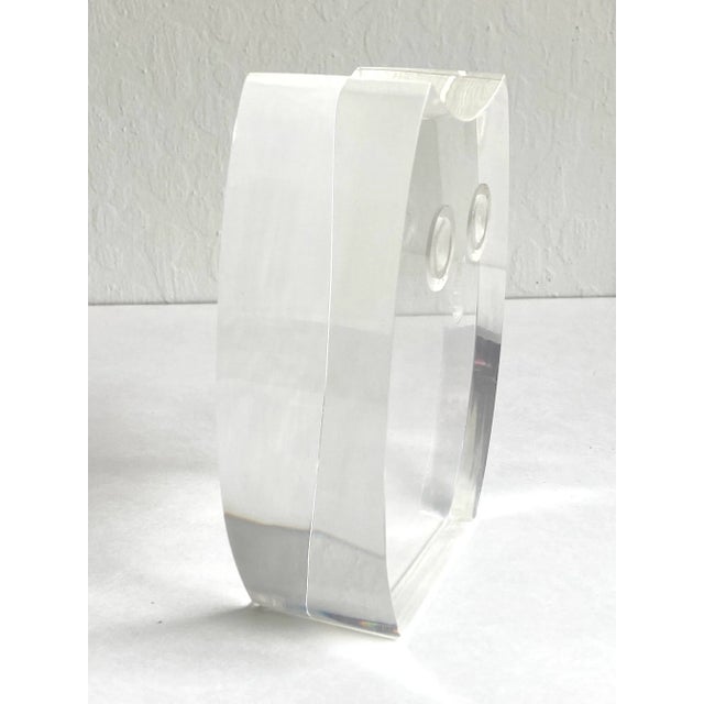 Vintage Mid 20th Century Guzzini Lucite Animal Owl For Sale In Seattle - Image 6 of 10