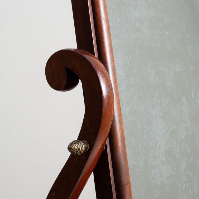 19th Century France Brown Wood Full-length & Floor Mirrors For Sale In Greensboro - Image 6 of 6