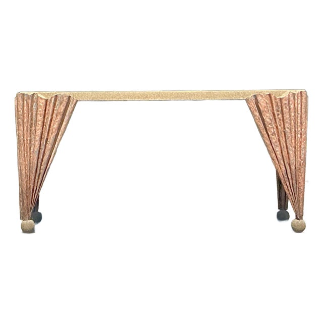 Vintage Postmodern Draped Console Table For Sale