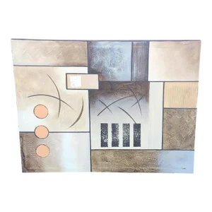 Large Acrylic on Canvas Signed Geometric Contemporary Painting 48" X 36", C1990s