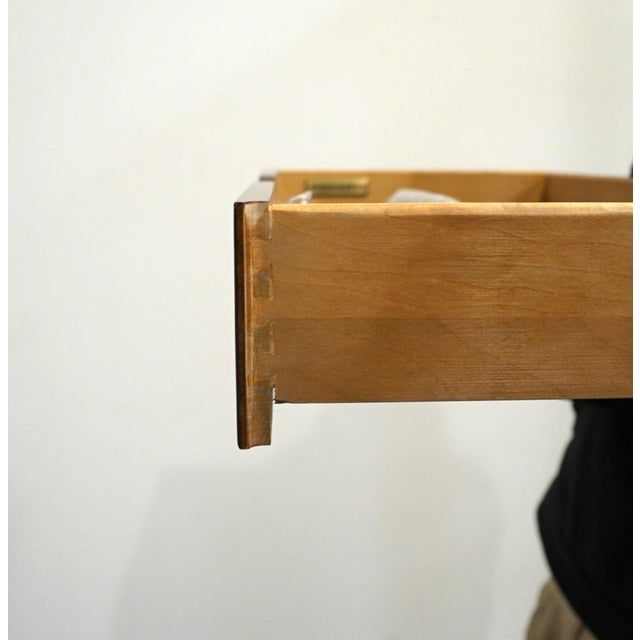 Hickory White Banded Mahogany Contemporary Modern Asian Inspired 79" Lighted Display China Cabinet For Sale - Image 11 of 15