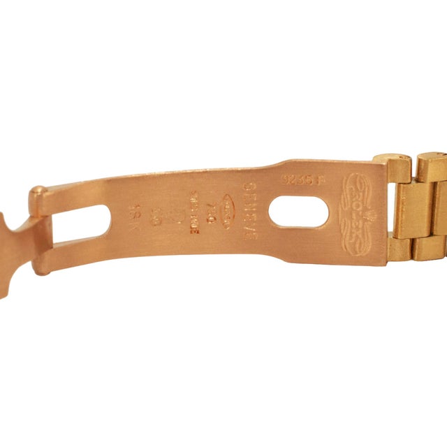 Ladies Vintage Rolex Datejust 26mm 69278 18k Gold Bark Black President Watch For Sale - Image 9 of 11