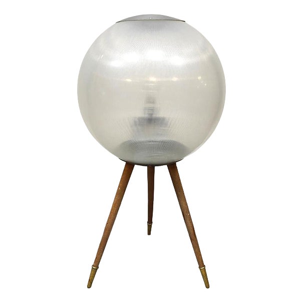 Vintage Space Age Tripot Ball Floor Lamp, 1970s For Sale