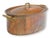 Large antique French hammered copper pot dating to the 19th century, crafted from heavy-gauge copper with traditional...