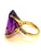 Art Deco Bochic "Capri" Vintage Oval Shape Amethyst & Diamond Set In 18K Gold & Silver For Sale - Image 3 of 18
