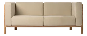 Minimalist Modern Sofa in Ash and Fabric by Julien Renault