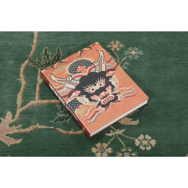 Green Chinese Art Deco Style Floral Wool Rug by Rug & Kilim, India For Sale - Image 8 of 9