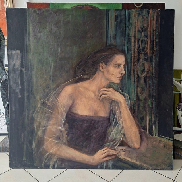 Katarzyna Szydłowska, Portrait, 2006, Oil on Canvas For Sale - Image 4 of 5