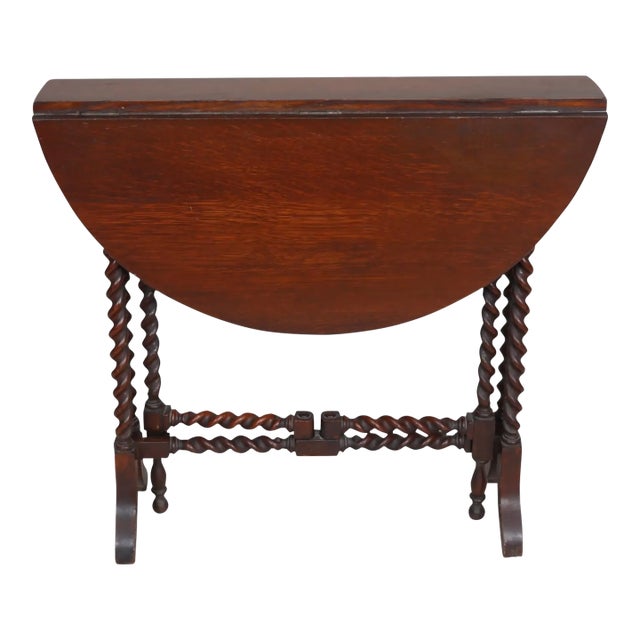 English Gate Leg Drop Leaf Table For Sale