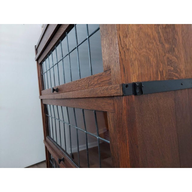 Wood 1910s Globe-Wernieke Co. Arts & Crafts-Style Barrister's Bookcase For Sale - Image 7 of 11