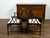 Textile Pair of Midcentury Chinese Chippendale Style Black Faux Bamboo Armchairs For Sale - Image 7 of 9