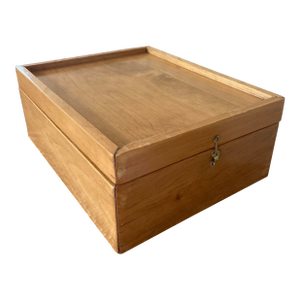 Vintage Wooden Box With Brass Details