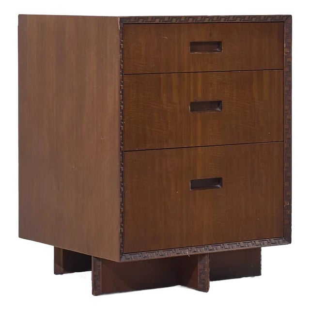Frank Lloyd Wright for Heritage Henredon 'Taliesin' Mid Century Mahogany Nightstand For Sale