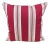 French Ticking Stripe Red & White Pillow For Sale