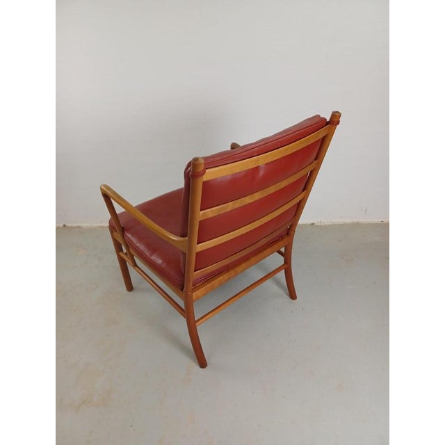 Wood Fully Restored Colonial Chair in Cherry by Ole Wanscher for P. Jeppesen, 1970s For Sale - Image 7 of 16