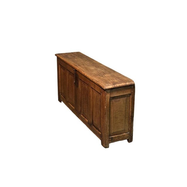Antique chestnut chest dating back to the 18th century, paneled on both the front and sides. Solid and well-constructed,...