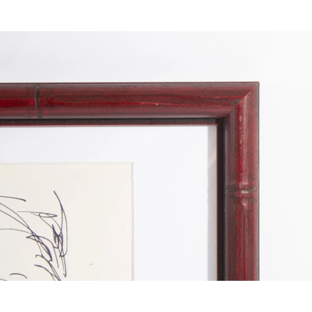 1960s Abstract Ink Portrait Drawing by James L. Bruch For Sale - Image 4 of 8