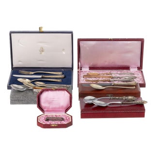 Lot of Portuguese Silver Cases, Set of 6 For Sale