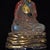 Glass Vintage Chinese Painted Gilt Liuli Zhuge Liang Seated Scholar Statue, Chinoiserie Decor Sculpture For Sale - Image 7 of 9