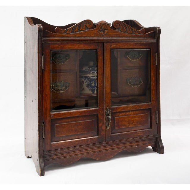 Edwardian Pipe Holder in Oak, 1890s For Sale - Image 9 of 13