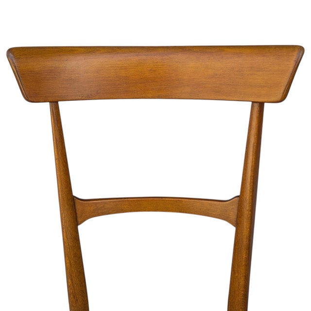 Textile Pair of Italian Chiavari “Campanino” Chairs Attributed to Fratelli Podestà – Italy, 1950s For Sale - Image 7 of 12