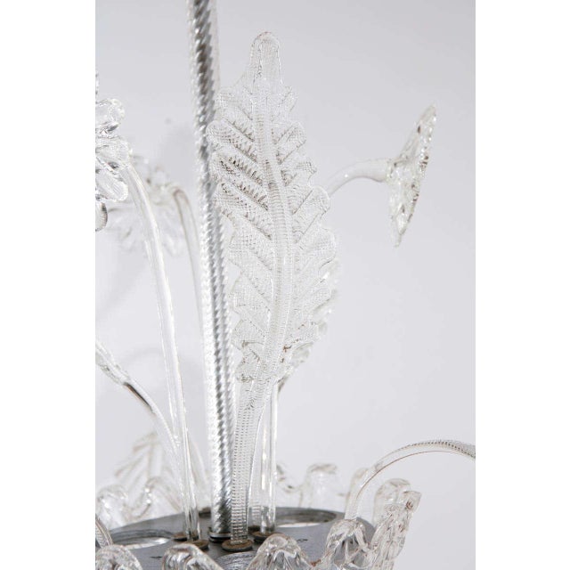 1960s 1960s Glass Leafy Murano Fixture For Sale - Image 5 of 10