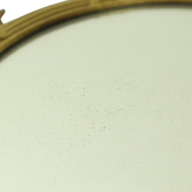 French Baroque Style Gilt Brass Table Mirror, 1950s For Sale - Image 15 of 17