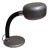 Vintage German Adjustable Desk Lamp with a Silver-Colored Frame and Plastic-Coated Flex Arm from Ep-Leuchten, 1980s For Sale