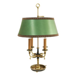 Large French Bouillotte Table Lamp in Brass, 1960s For Sale