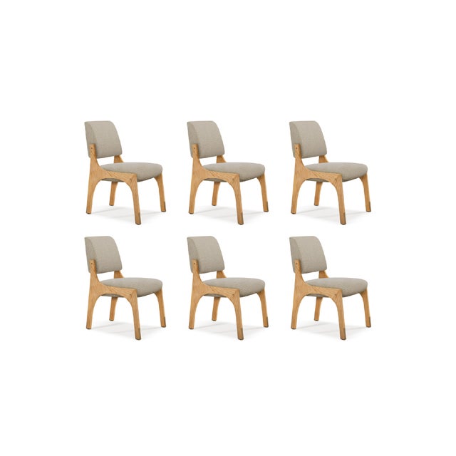 Not Yet Made - Made To Order Arches II Dining Chairs in Oak and Bouclé from Insidherland, Set of 6 For Sale - Image 5 of 5