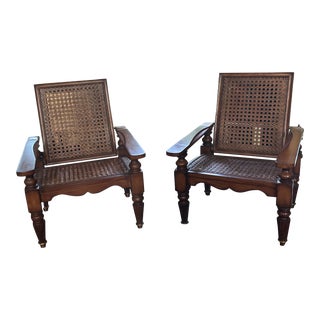 1990s Thomasville Ernest Hemingway Collection Plantation Chairs- Set of 2 For Sale