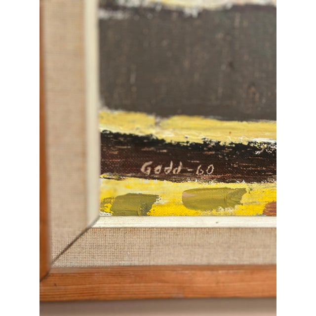 Original Swedish Oil on Canvas – “Abstract Composition” by Karl Axel Gadd – Signed – Vintage & Framed – 56 × 41 cm (22" ×...