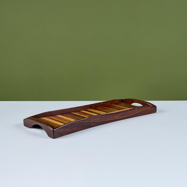 Wood Don Shoemaker Rectangular Cocobolo Tray for Señal For Sale - Image 7 of 14