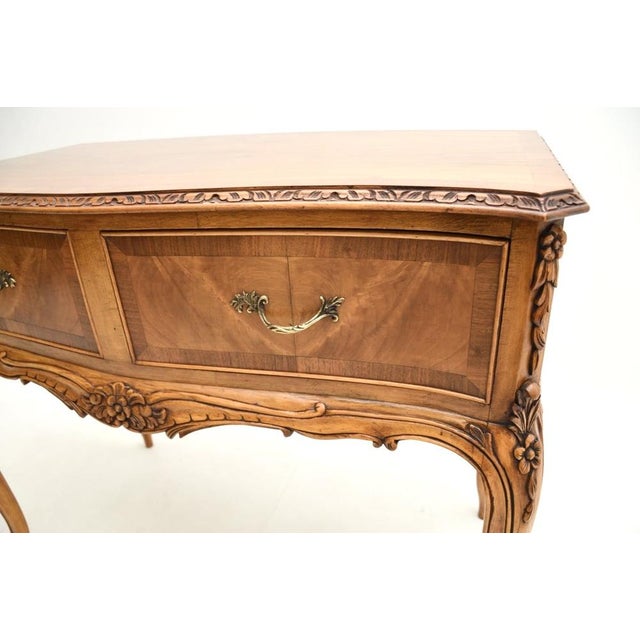 Brown French Walnut Console Table, 1920s For Sale - Image 8 of 10