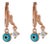 Baby Evil Eye Rose Gold Earrings, A Pair For Sale